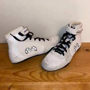 Rival Boxing Shoes, White. RIVAL RSX-GENESIS BOXING BOOTS